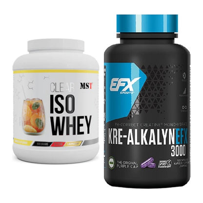 Muskelaufbau-Set: MST Iso Clear + EFX Kre-Alkalyn 3000 – alle enthaltenen Artikel