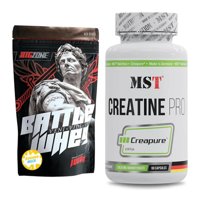 Muskelaufbau-Set: Big Zone Battle Whey + MST Creatine Pro CREAPURE – alle enthaltenen Artikel