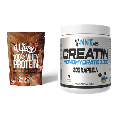 Muskelaufbau-Set: Wispy Whey 100% + NNT Creatin 1000 mg – alle enthaltenen Artikel