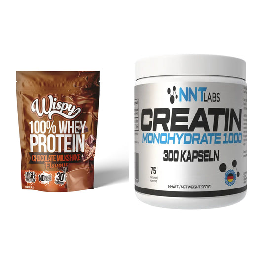 Muskelaufbau-Set: Wispy Whey 100% + NNT Creatin 1000 mg – alle enthaltenen Artikel