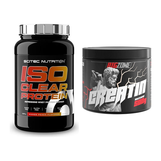 Muskelaufbau-Set: Scitec IsoClear Protein + Big Zone Creatin – alle enthaltenen Artikel