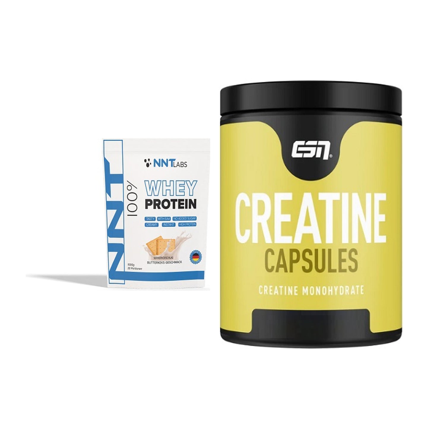 Muskelaufbau-Set: NNT Whey + ESN Ultrapure Creatine – alle enthaltenen Artikel