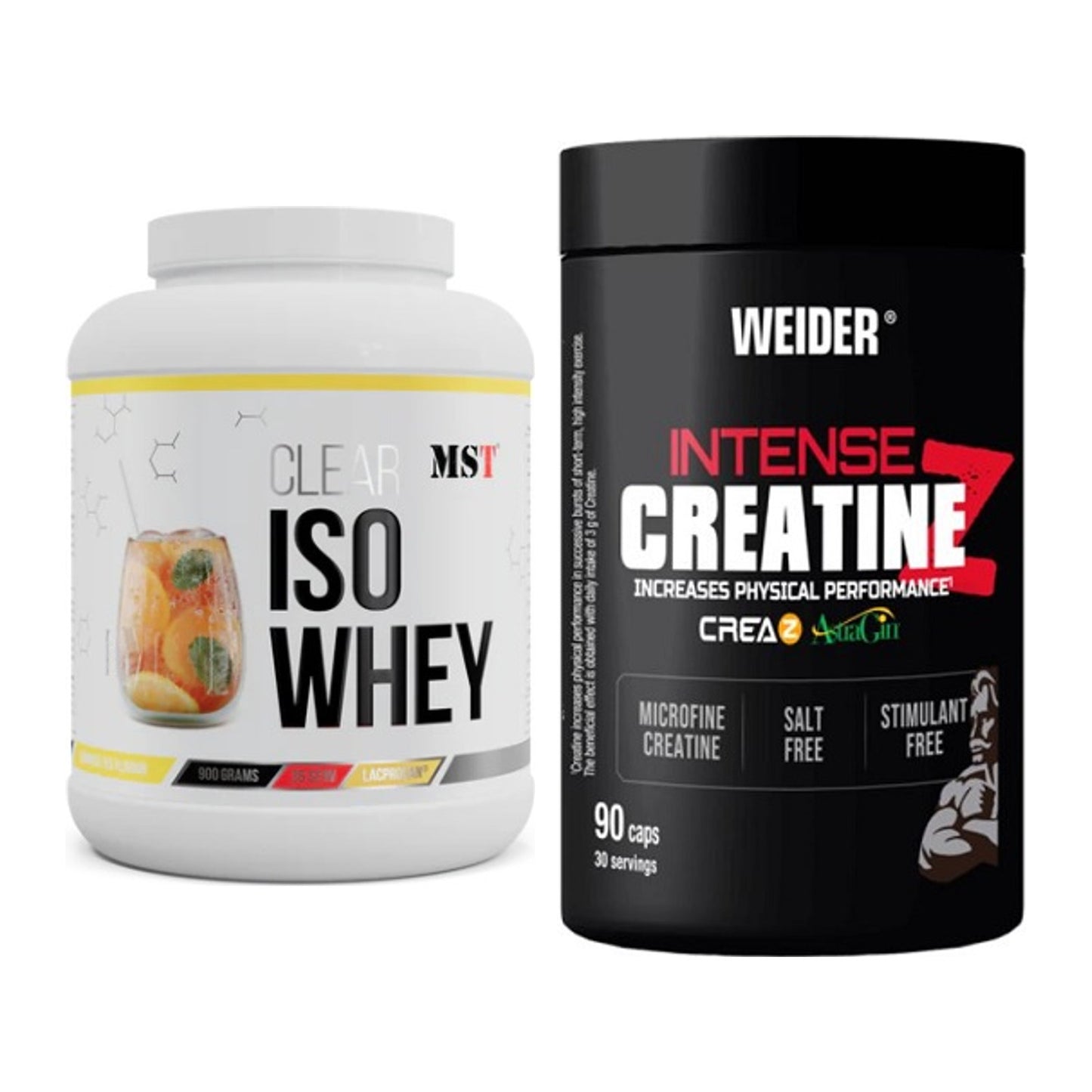 Muskelaufbau-Set: MST Iso Clear + Weider Intense Pure Creatine – alle enthaltenen Artikel