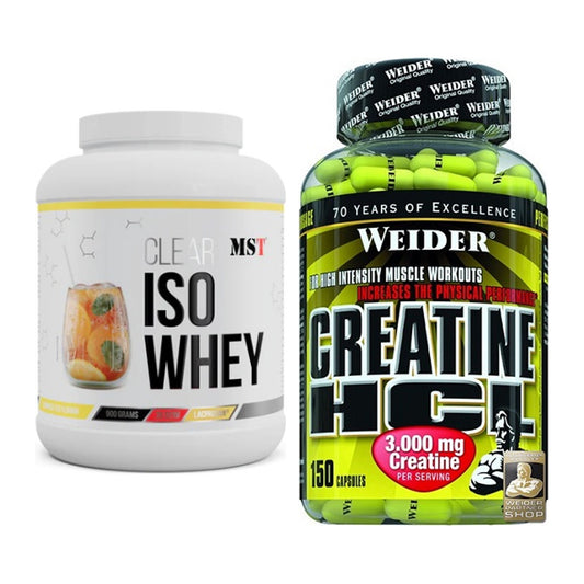 Muskelaufbau-Set: MST Iso Clear + Weider Creatin HCL – alle enthaltenen Artikel