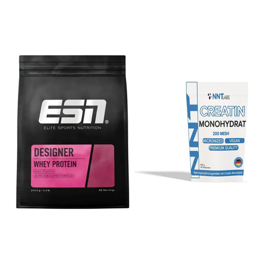 Muskelaufbau-Set: ESN Designer Whey + NNT Creatin Monohydrat – alle enthaltenen Artikel