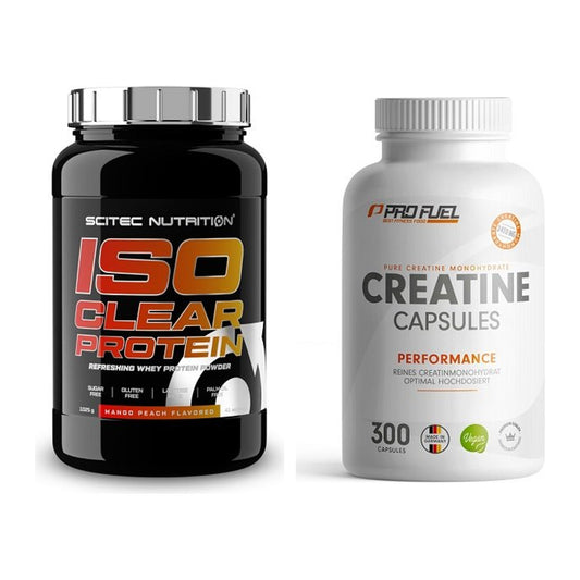 Muskelaufbau-Set: Scitec IsoClear Protein + ProFuel Creatine – alle enthaltenen Artikel