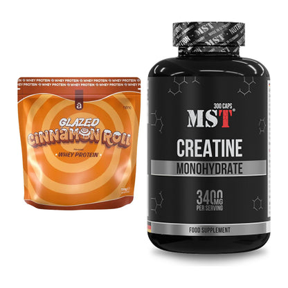 Muskelaufbau-Set: Nanosupps Whey Protein + MST Creatine Monohydrate – alle enthaltenen Artikel