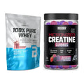 Muskelaufbau-Set: BioTech 100% Pure Whey + Weider Micronized – alle enthaltenen Artikel