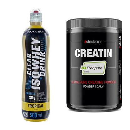Muskelaufbau-Set: Body Attack Clear Iso + Sinob Creatin CREAPURE – alle enthaltenen Artikel