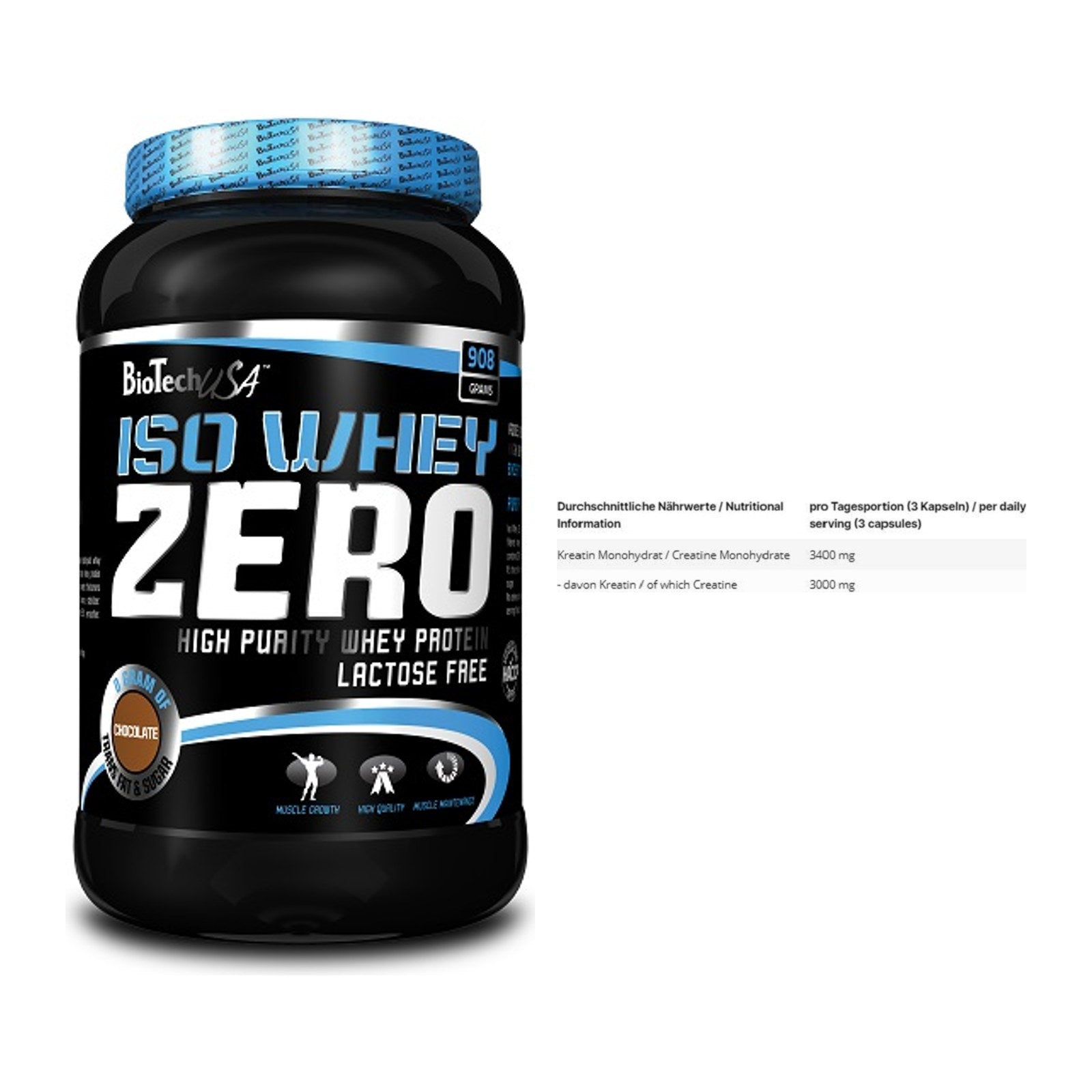 Muskelaufbau-Set: BioTech Iso Whey Zero + INLEAD Creatine Monohydrate – alle enthaltenen Artikel