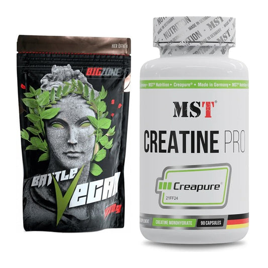 Muskelaufbau-Set: Big Zone Battle Vegan + MST Creatine Pro CREAPURE – alle enthaltenen Artikel