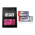 Muskelaufbau-Set: ESN Designer Whey + Nutrend Creatine Compressed Caps – alle enthaltenen Artikel