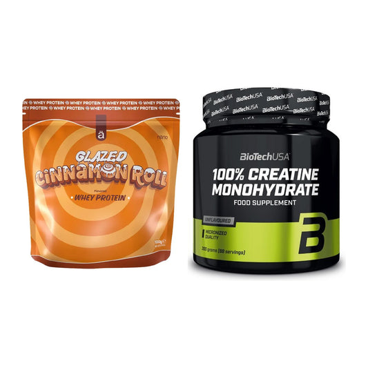 Muskelaufbau-Set: Nanosupps Whey Protein + BioTech Creatine – alle enthaltenen Artikel