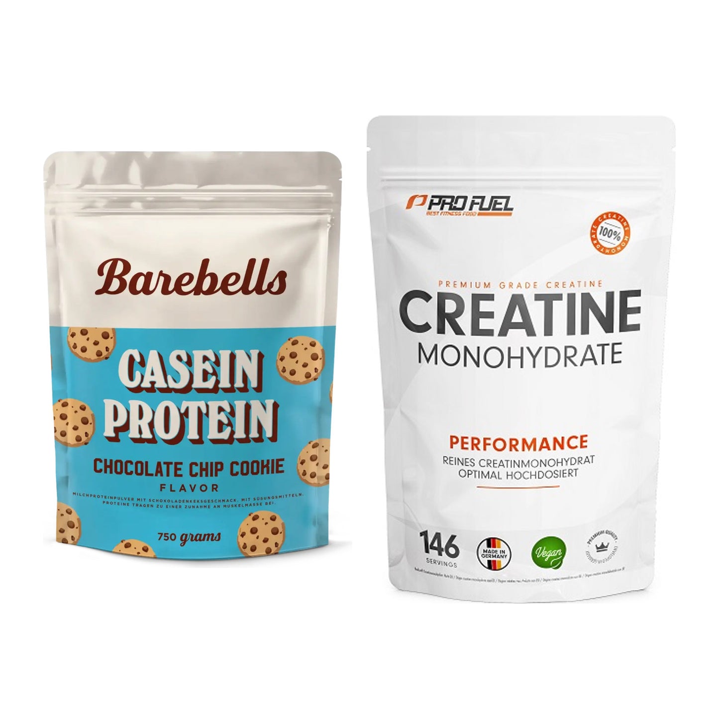 Muskelaufbau-Set: Barebells Casein Protein + ProFuel Creatine – alle enthaltenen Artikel