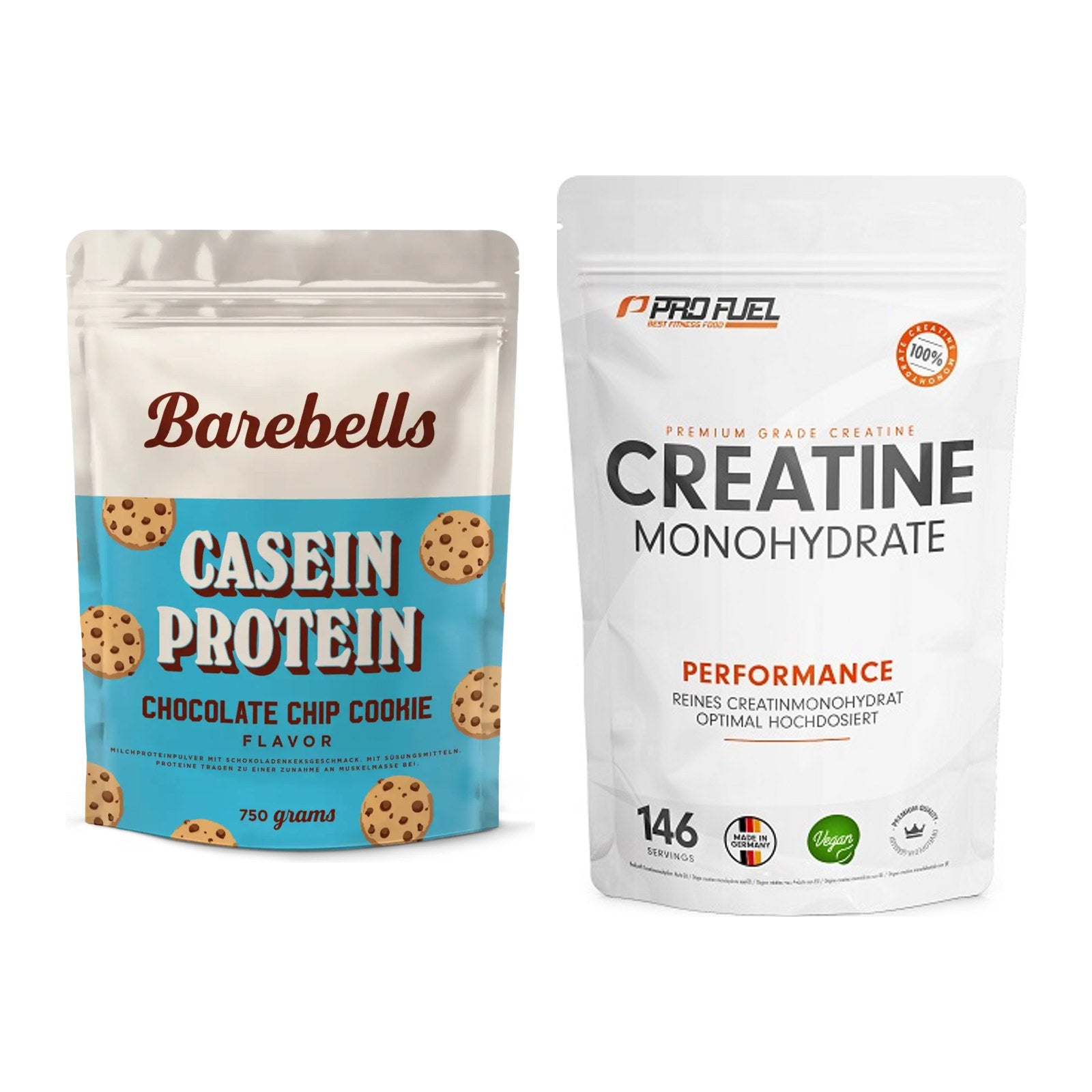 Muskelaufbau-Set: Barebells Casein Protein + ProFuel Creatine – alle enthaltenen Artikel