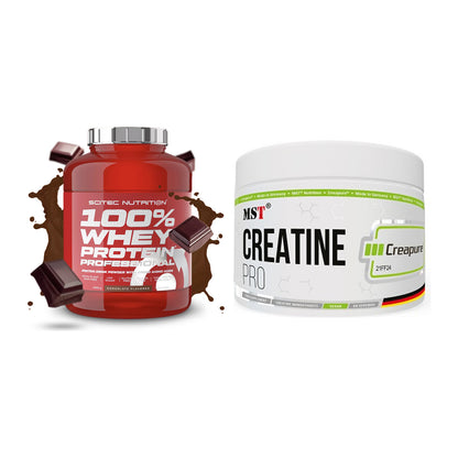 Muskelaufbau-Set: Scitec 100% Whey + MST Creatin Pro CREAPURE – alle enthaltenen Artikel
