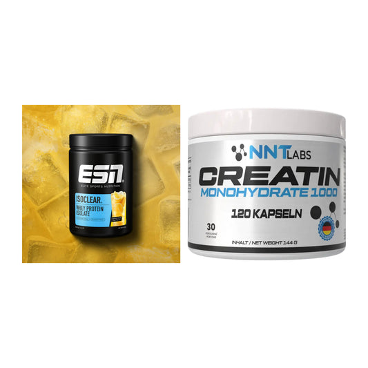 Muskelaufbau-Set: ESN ISOCLEAR Whey Isolate + NNT Creatin 1000 mg – alle enthaltenen Artikel