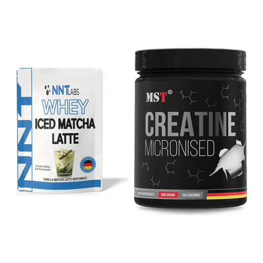 Muskelaufbau-Set: NNT Whey ICED MATCHA LATTE + MST Creatin Monohydrate – alle enthaltenen Artikel