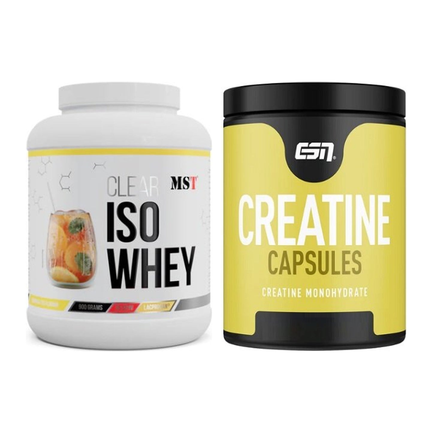 Muskelaufbau-Set: MST Iso Clear 900g + ESN Ultrapure Creatine – alle enthaltenen Artikel