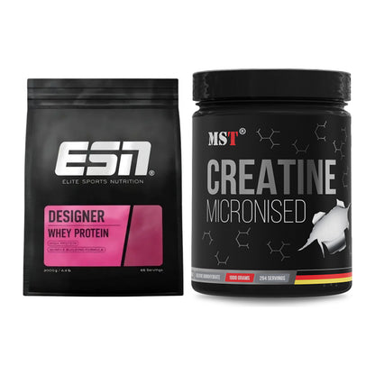 Muskelaufbau-Set: ESN Designer Whey + MST Creatin Monohydrate – alle enthaltenen Artikel