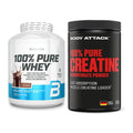 Muskelaufbau-Set: BioTech 100% Pure Whey + Body Attack 100% Pure – alle enthaltenen Artikel