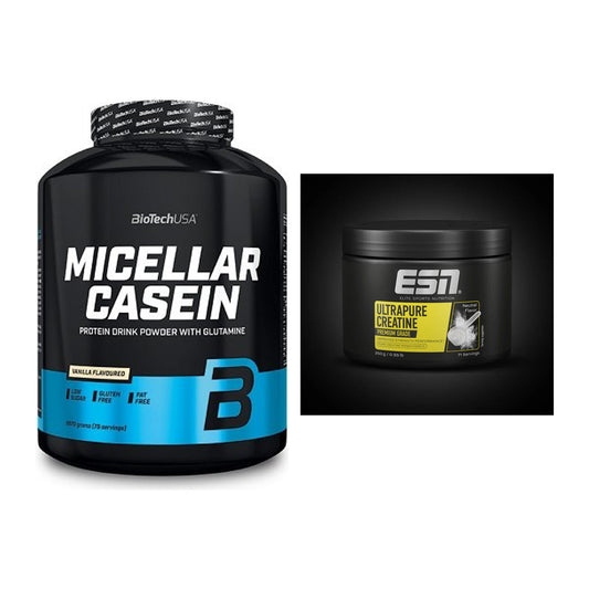 Muskelaufbau-Set: BioTech Micellar Casein + ESN Ultrapure Creatine – alle enthaltenen Artikel