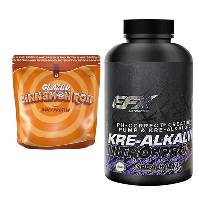 Muskelaufbau-Set: Nanosupps Whey Protein + EFX Kre-Alkalyn Nitro PRO – alle enthaltenen Artikel