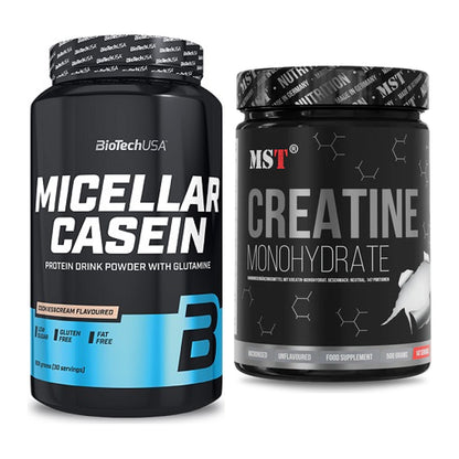 Muskelaufbau-Set: BioTech Micellar Casein + MST Creatin Monohydrate – alle enthaltenen Artikel