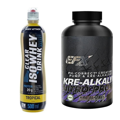 Muskelaufbau-Set: Body Attack Clear Iso + EFX Kre-Alkalyn Nitro – alle enthaltenen Artikel