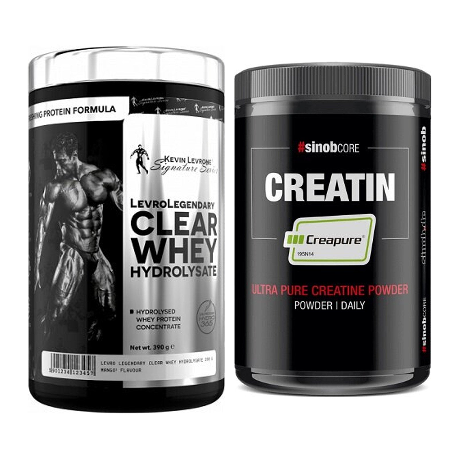 Muskelaufbau-Set: Kevin Levrone Clear Whey + Sinob Creatin CREAPURE – alle enthaltenen Artikel