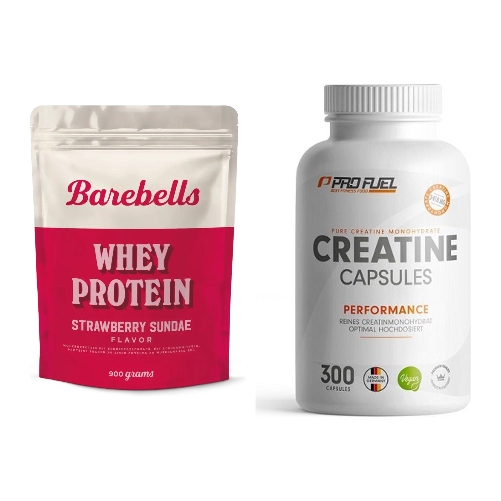 Muskelaufbau-Set: Barebells Whey Protein + ProFuel Creatine – alle enthaltenen Artikel