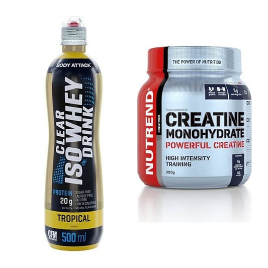 Muskelaufbau-Set: Body Attack Clear Iso + Nutrend Creatine – alle enthaltenen Artikel