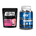 Muskelaufbau-Set: ESN Designer Whey + EFX Kre-Alkalyn Hardcore – alle enthaltenen Artikel