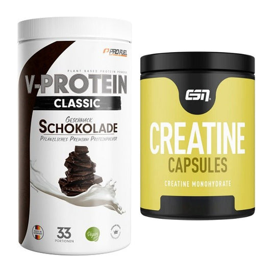 Muskelaufbau-Set: ProFuel VEGAN PROTEIN 1kg + ESN Ultrapure Creatine – alle enthaltenen Artikel