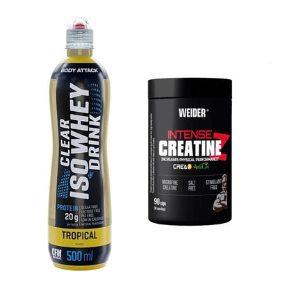 Muskelaufbau-Set: Body Attack Clear Iso + Weider Intense Pure – alle enthaltenen Artikel