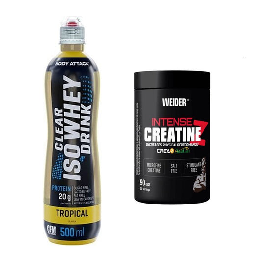 Muskelaufbau-Set: Body Attack Clear Iso + Weider Intense Pure – alle enthaltenen Artikel