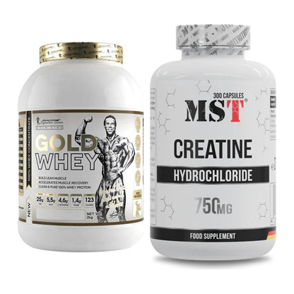 Muskelaufbau-Set: Kevin Levrone Gold Whey + MST Creatine HCL – alle enthaltenen Artikel