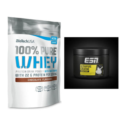 Muskelaufbau-Set: BioTech 100% Pure Whey + ESN Ultrapure Creatine – alle enthaltenen Artikel