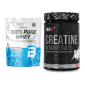 Muskelaufbau-Set: BioTech 100% Pure Whey + MST Creatin Monohydrate – alle enthaltenen Artikel