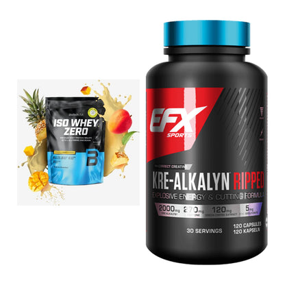 Muskelaufbau-Set: BioTech Iso Whey Zero + EFX Kre-Alkalyn Ripped – alle enthaltenen Artikel