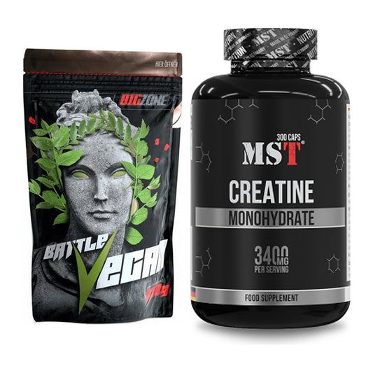 Muskelaufbau-Set: Big Zone Battle Vegan + MST Creatine Monohydrate – alle enthaltenen Artikel