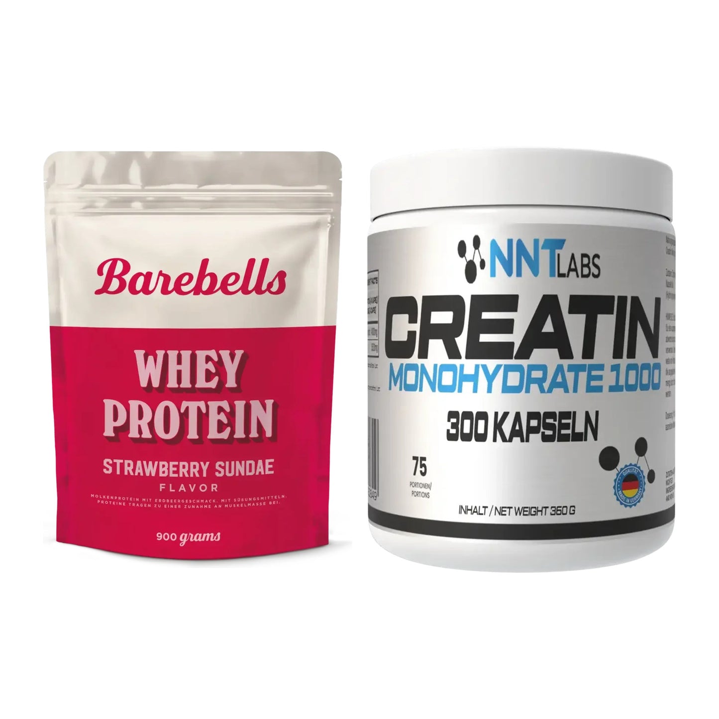 Muskelaufbau-Set: Barebells Whey Protein + NNT Creatin 1000 mg – alle enthaltenen Artikel