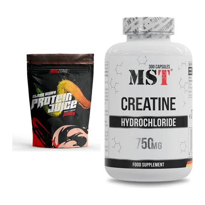 Muskelaufbau-Set: Big Zone Clear Whey Protein Juice + MST Creatine HCL – alle enthaltenen Artikel
