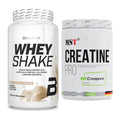Muskelaufbau-Set: BioTech Whey Shake 1000g + MST Creatin Pro CREAPURE – alle enthaltenen Artikel