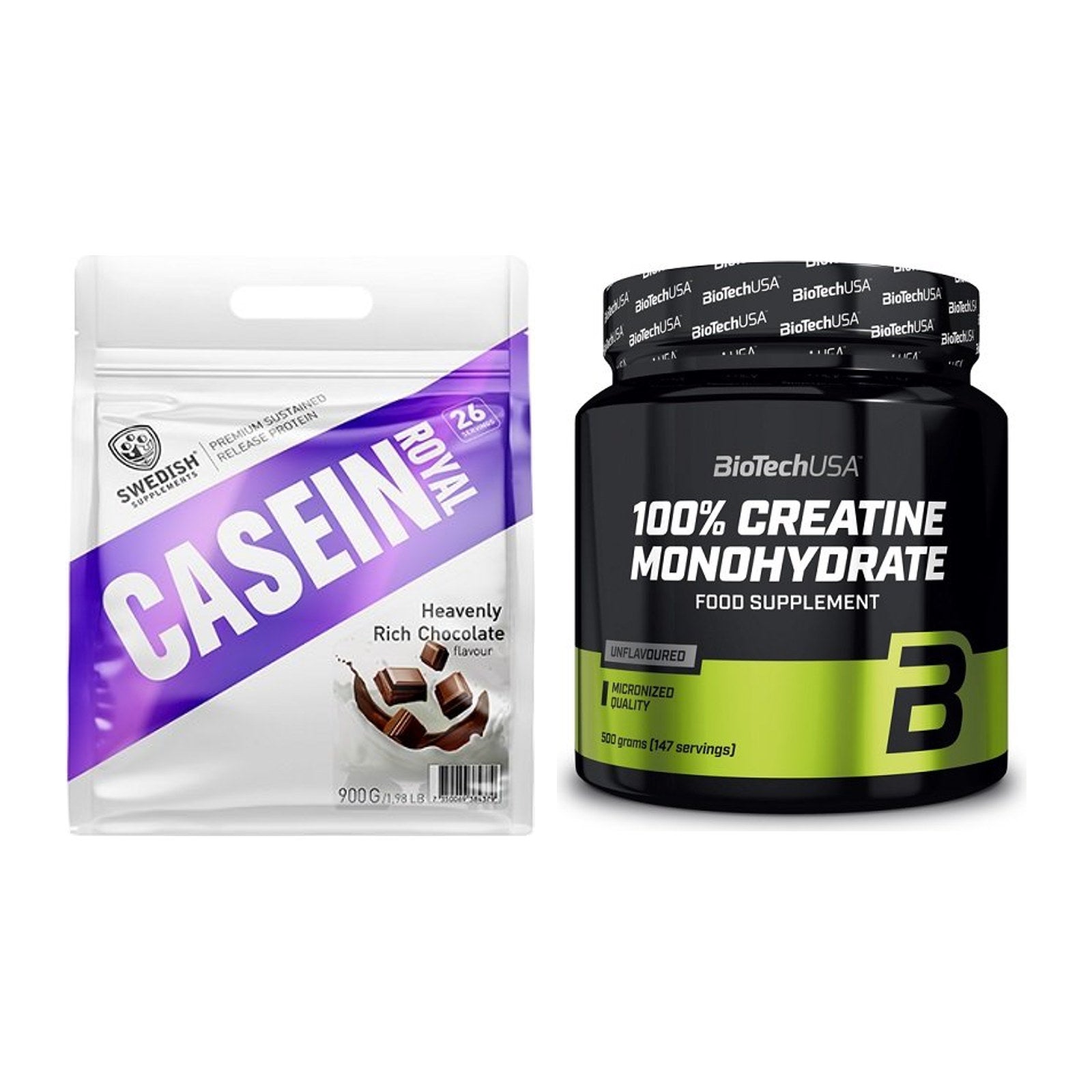 Muskelaufbau-Set: Swedish Supplements + BioTech Creatine – alle enthaltenen Artikel