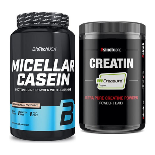 Muskelaufbau-Set: BioTech Micellar Casein + Sinob Creatin CREAPURE – alle enthaltenen Artikel