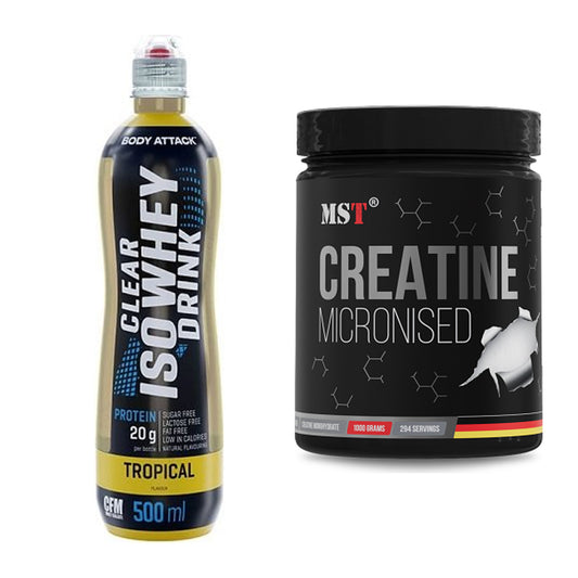 Muskelaufbau-Set: Body Attack Clear Iso + MST Creatin Monohydrate – alle enthaltenen Artikel