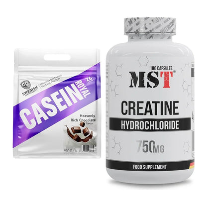 Muskelaufbau-Set: Swedish Supplements Casein Royal + MST Creatine HCL – alle enthaltenen Artikel