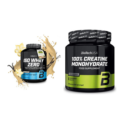 Muskelaufbau-Set: BioTech Iso Whey Zero + BioTech Creatine Monohydrate – alle enthaltenen Artikel
