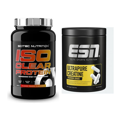 Muskelaufbau-Set: Scitec IsoClear Protein + ESN Ultrapure Creatine – alle enthaltenen Artikel